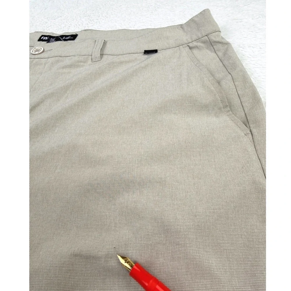 TravisMathew Beck Golf Shorts Men 42 Tan‎ 77378-00 Performance Stretch 2 PACK